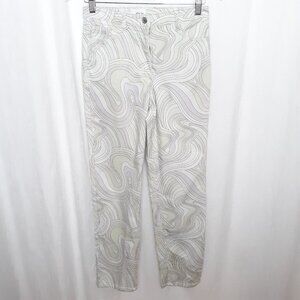 Aritzia WILFRED FREE Vera Pant High Waist Straight Leg 70's Swirl